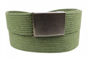 Pas-Max (PL) Pasek Parciany (PL) Bawełniany PARCIAK 40 mm Z Klamrą Zatrzaskową OLIWKOWY-WOJSKOWA ZIELEŃ Szeroki - Paski - miniaturka - grafika 4