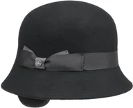 Czapki damskie - Kapelusz Damski z Nausznikami Voltera by Lierys, czarny, M (56-57 cm) - miniaturka - grafika 1