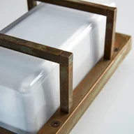 Lampy ogrodowe - MORETTI LUCE Kinkiet Ice Cubic 3415, mosiądz antyczny - miniaturka - grafika 1