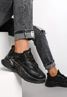 Sneakersy damskie - Czarne Sneakersy Atel - miniaturka - grafika 1