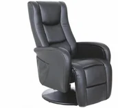 Fotele - Halmar PULSAR recliner z funkcją masażu czarny - miniaturka - grafika 1