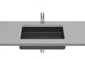 Umywalki - Roca A327535640 INSPIRA SQUARE Umywalka podblatowa 540x320 FINECERAMIC ONYX - miniaturka - grafika 1