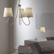 Lampy stojące - ONLI Lampa stołowa Margot z białym kloszem tekstylnym - miniaturka - grafika 1