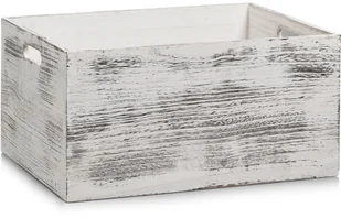 Zeller Skrzynia do przechowywania Rustic white,drewniana kolor biały,40x30x20 B01ELZLMOC - Pudła i pojemniki do przechowywania - miniaturka - grafika 2