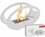 Biokominki - Kratki.pl Marek Bal BIOKOMINEK WOLNOSTOJĄCY ECHO BIAŁY CERTYFIKAT TÜV GRATISY ECHO/BIALY/TUV/ZESTAW/KAMIENIE - miniaturka - grafika 1