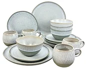 Serwisy obiadowe - Creatable 20760 seria Loft Stone zestaw zastawa stołowa serwis łączony, 16-częściowy, szary 20760 - miniaturka - grafika 1