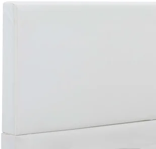 vidaXL Rama łóżka, biała, sztuczna skóra, 120 x 200 cm - Łóżka - miniaturka - grafika 4