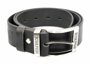 Complex (PL) Pasek Skórzany (PL) Tłoczony Napis "SCORPION" Skóra Naturalna Licowa EXTRA 40 mm CZARNY - Paski - miniaturka - grafika 2