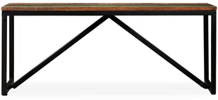 vidaXL Ławka z drewna odzyskanego, 110x35x45 cm vidaXL - Ławki do przedpokoju - miniaturka - grafika 4