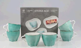 Zestaw filiżanek 250 ml 6 szt STONE AGE Morski - Serwisy do kawy i herbaty - miniaturka - grafika 2