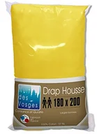 Prześcieradła - Nuit des Vosges Nuit wogezy 2101447 cotoval prześcieradło z gumką Uni bawełna jasny żółty 180x200 cm - miniaturka - grafika 1