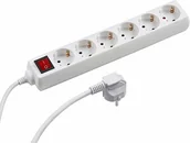 Przedłużacze i rozgałęźniki - Meister , listwa zasilająca 6-krotny, 1,4 m, przełącznikiem - miniaturka - grafika 1