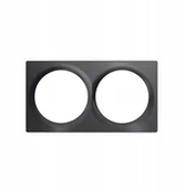 Sterowniki i przekaźniki - Fibaro Walli ramka ozdobna 2x czarna FG-Wx-PP-0003-8 - miniaturka - grafika 1