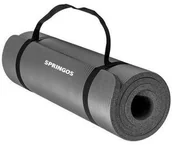 Maty do jogi - SPRINGOS Mata Springos do ćwiczeń fitness do jogi szara - miniaturka - grafika 1