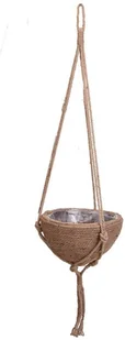 Home Styling Collection Kwietnik wiszący pleciony, osłonka na doniczkę, doniczka, na roślinę, kwiat, boho, 31 cm 339254-S - Kwietniki - miniaturka - grafika 2
