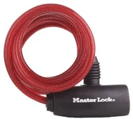 Akcesoria rowerowe - MASTER OCK 8127eurdpro przewodem spiralnym, niebieski/czerwony/srebrny, One Size LKM8127 - miniaturka - grafika 1