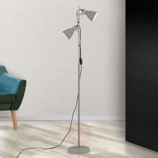 Orion Lampa podłogowa School z dwoma spotami, szara - Lampy stojące - miniaturka - grafika 4