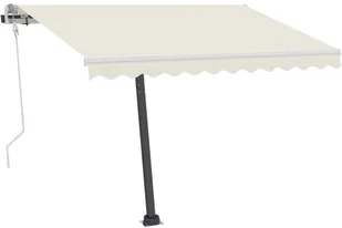 VidaXL Lumarko Ręcznie zwijana markiza z LED, 300 x 250 cm, kremowa  3069702 VidaXL - Markizy - miniaturka - grafika 4