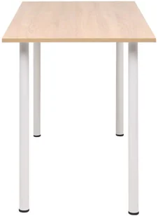 vidaXL Stół jadalniany z płyty wiórowej, 120x60x73 cm, dębowy i biały - Stoły - miniaturka - grafika 3