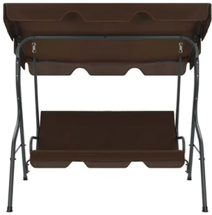vidaXL Huśtawka ogrodowa, w kolorze kawy, 170x110x153 cm - Huśtawki - miniaturka - grafika 2