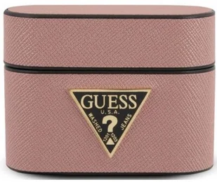 Apple Guess Etui Guess Saffiano Case, Airpods Pro, różowe 3700740479001 - Akcesoria do słuchawek - miniaturka - grafika 2