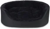 Legowiska dla psów - Argi owalne legowisko dla psa z poduszką Aspen czarne S - miniaturka - grafika 1