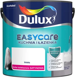 Dulux Farba wewnętrzna EASYCARE KUCHNIA I ŁAZIENKA 2.5 l Biała Satynowa - Farby wewnętrzne - miniaturka - grafika 2