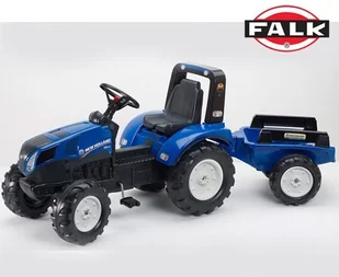 Falk Traktor New Holland Z Przyczepą - Jeździki dla dzieci - miniaturka - grafika 3