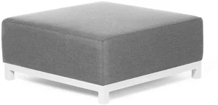 Beliani Otomana ogrodowa szara z białym ROVIGO 212074 - Sofy i kanapy - miniaturka - grafika 3