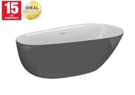 Wanny - Polimat Wanna akrylowa wolnostojąca 170x85x60 cm GRAFIT połysk z syfonem ,15 lat gwarancji SHILA 00432 - miniaturka - grafika 1