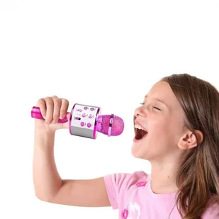 MAX MAX KM01, mikrofon karaoke typu 2 w 1, głośnik, odtwarzacz multimediów, różowy SKY-130.133 - Inne akcesoria audio-wideo - miniaturka - grafika 4