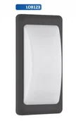 Lampy ogrodowe - LUMAX LOB123 OPRAWA ŚCIENNA AUDOR 12W 4000K TYP 3 PROSTOKĄT LOB123 - miniaturka - grafika 1