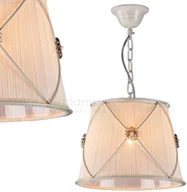 Lampy sufitowe - Maytoni LAMPA wisząca LEA ARM369-11-G Maytoni plisowana OPRAWA okrągły zwis abażurowy shabby biały ARM369-11-G - miniaturka - grafika 1