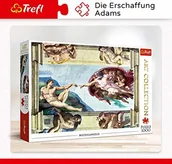 Układanki dla dzieci - Trefl 10637 Duopack, pakiet 2, 2 x 1000 części. Stworzenie Adams, słodycze dla kotów Michelangelo, edycja specjalna ekskluzywna w sklepie Amazon Puzzle 10637 - miniaturka - grafika 1