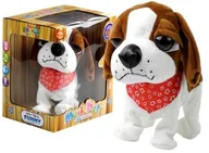 Zabawki interaktywne dla dzieci - Lean Toys Interaktywny Piesek Szczeka Rusza Ogonkiem Sensory - miniaturka - grafika 1