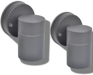 vidaXL Lampy ścienne zewnętrzne 2 szt., stal nierdzewna, dół - Lampy ścienne - miniaturka - grafika 3