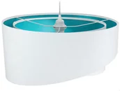 Lampy sufitowe - EULUNA Lampa wisząca Vivien, dwukolorowa, biała/turkusowa - miniaturka - grafika 1