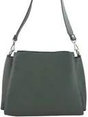 Torebki damskie - Barberini's Torebka kuferek na szerokim pasku - Zielona ciemna 825-42 - miniaturka - grafika 1