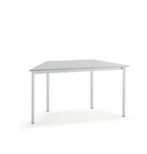 AJ Produkty Biurko BORS TRAPETS, 1200x600x720 mm, szary laminat, biały - Meble do szkół i przedszkoli AJ Produkty Biurko BORS TRAPETS, 1200x600x720 mm, szary laminat, biały - Meble do szkół i przedszkoli - miniaturka - grafika 1