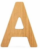 Wyposażenie pokoiku dziecięcego - small foot Small Foot by Legler ABC litera A z bambusa pochodzącego ze zrównoważonej produkcji, super łączona z innymi literami jako dekoracja lub tabliczka na drzwi, szczególnie dobrze nadaje się do nauki (u dz - miniaturka - grafika 1
