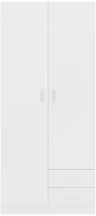 vidaXL Szafa, biała, 80x52x180 cm, płyta wiórowa - Szafy - miniaturka - grafika 6