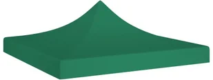 vidaXL Dach namiotu imprezowego, 3 x 3 m, zielony, 270 g/m - Pawilony ogrodowe - miniaturka - grafika 2