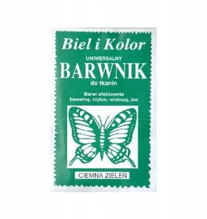 czakos Barwnik do tkanin "Motyl", zielony ciemny, Biel i Kolor, 10 g CZ-BT-012C - Farby i media malarskie - miniaturka - grafika 2