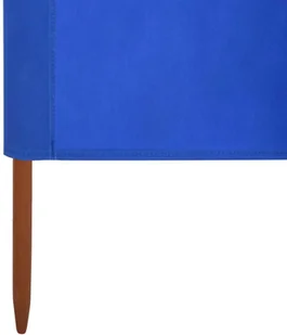 vidaXL Parawan 5-skrzydłowy z tkaniny, 600x160 cm, błękit lazur vidaXL - Pawilony ogrodowe - miniaturka - grafika 5