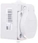 Gniazdka elektryczne - PCE Polska sp. z o.o. Gniazdo tablicowe 10/16A 2P+Z 230V szare IP44 /z puszką/ 104-0gp - miniaturka - grafika 1