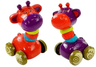 Import LEANToys Zwierzęta na kółkach Żyrafa Czerwona Słoń Żółty 5154 - Zabawki interaktywne dla dzieci - miniaturka - grafika 2