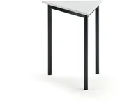 Meble do szkół i przedszkoli - AJ Produkty Biurko BORS TRIANGEL, 700x600x720 mm, biały laminat, antracyt - miniaturka - grafika 1