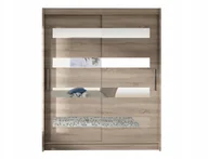 Szafy - sypialniana Szafa Przesuwna z Lustrem Pesto XIII - miniaturka - grafika 1