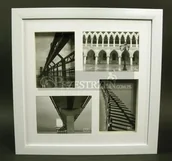 Ramki na zdjęcia - NA RAMKA ŚCIENNA 4 ZDJĘCIA - BIAŁA - miniaturka - grafika 1