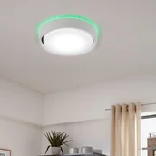 Lampy sufitowe - Briloner Lampa sufitowa LED Talena M RGB CCT czujnik czarna - miniaturka - grafika 1